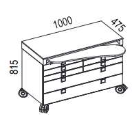 Instrumentenschrank Rollwagen