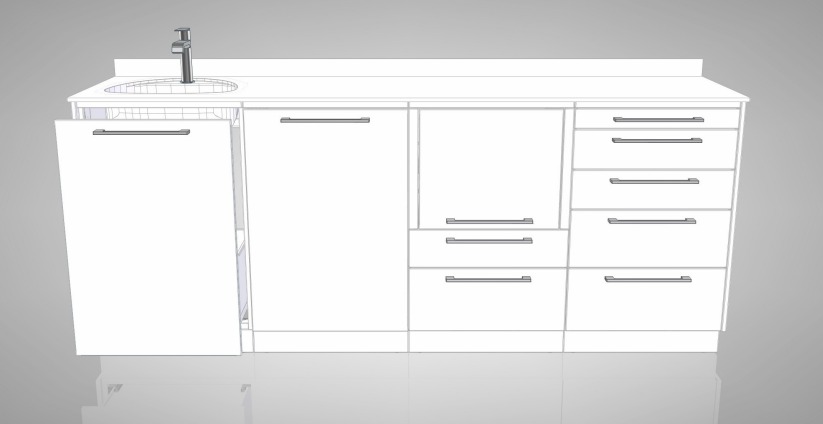 Instrumentenschrankzeile für die Zahnarztpraxis