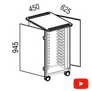 Rollwagen für Tabletts